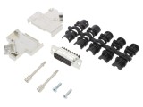 Conector D-Sub 15-Pin Mamă Unghi 45&deg; Terminal Șurub Cablu