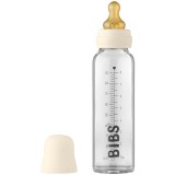 BIBS Baby Glass Bottle 225 ml biberon pentru sugari Ivory 225 ml