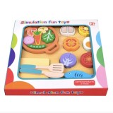 Set Alimente de feliat Puzzle 3D cu accesorii din lemn