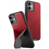 Husa Textil - TPU UNIQ Transforma Rigor pentru Apple iPhone 12 mini, Rosie