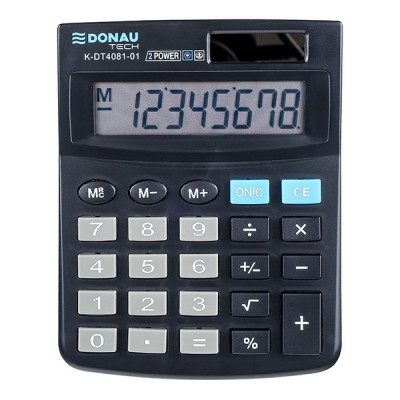 Calculator De Birou, 8 Digits, Donau Tech Dt4081 - Negru foto
