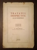 Tratatul despre stil al lui Demetrios (trad. C. Balmuș - autograf / dedicație) (1943)