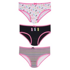 Set de trei chilotei pentru fetite (Marime Disponibila: 7-8 ani)