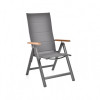 Scaun pentru gradina si terasa HECHT Montana Chair, structura din otel-aluminiu si lemn de salcam, greutate maxima suportata 120 kg, 69 x 59 x 111.5 c