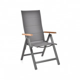 Cumpara ieftin Scaun pentru gradina si terasa HECHT Montana Chair, structura din otel-aluminiu si lemn de salcam, greutate maxima suportata 120 kg, 69 x 59 x 111.5 c