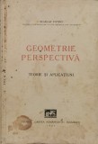 Geometrie Perspectiva - Scarlat Fotino, Cartea Romaneasca, 1941, Romana, Matematica