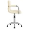 Scaun de birou pivotant, crem, material textil - 5