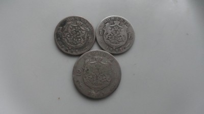 3 MONEDE ROMANIA 1881 !!! foto