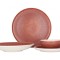 Rinart Set de vesela (Large) - Rosa - 24 bucăți - 6 persoane - Porţelan