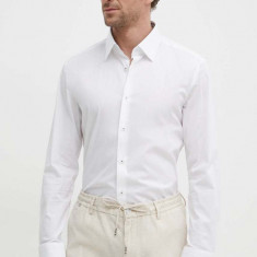 BOSS cămașă bărbați, culoarea alb, cu guler clasic, slim 50512652