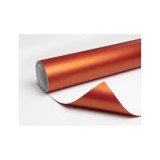 Folie auto portocaliu satinat crom mat pentru colantare 1 x 1,52 m