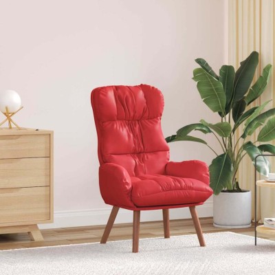 vidaXL Fotoliu de relaxare Roșu 69 x 74 x 93 cm Piele artificială foto