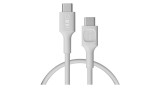 Cablu Greencell PowerFlex din silicon USB-C 0.3m 100W &Icirc;ncărcare rapidă PD Alb