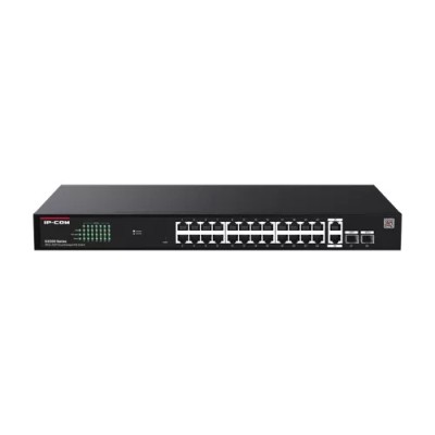 Switch 24 porturi PoE RJ45 Gigabit, 2 x RJ45 Gigabit, 2 x SFP Gigabit, Management, 1U - IP-COM G2228P-24-410W foto