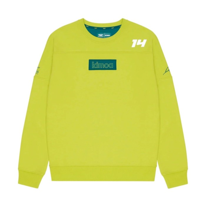 Aston Martin hanorac de bărbați Patch Alonso Kimoa yellow F1 Team 2025 - XXL