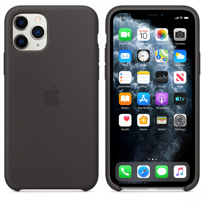 Husa Silicon Apple iPhone 11 Pro, Neagra MWYN2ZM/A foto