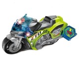 Motocicleta cu sunete si lumini, scara 1:16, verde