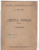 Dreptul familiei partea I - Casatoria - Tudor R. Popescu, 1957