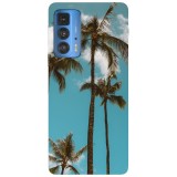 Husa compatibila cu Motorola G50 model Palm trees, Silicon, TPU, Viceversa, Transparent, Carcasa