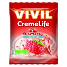 Bomboane cremoase Vivil Creme Life Capsuni fara zahar - 60 g