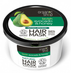 Masca reparatoare pentru par cu Miere si Avocado, Organic Shop Hair Mask, Ingrediente 98% Naturale, 250 ml foto