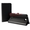 Husa Flip Cover Stand Magnetica Neagra Sony Xperia E5