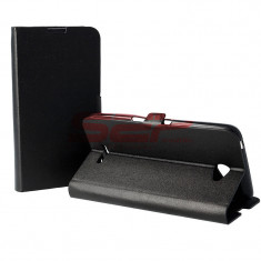 Toc FlipCover Stand Magnet Sony Xperia M4 Aqua NEGRU