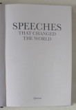 SPEECHES THAT CHANGED THE WORLD , 2021, EDITIE CARTONATA , FARA SUPRACOPERTA