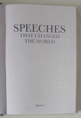 SPEECHES THAT CHANGED THE WORLD , 2021, EDITIE CARTONATA , FARA SUPRACOPERTA foto