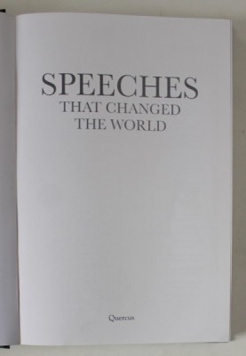 SPEECHES THAT CHANGED THE WORLD , 2021, EDITIE CARTONATA , FARA SUPRACOPERTA foto