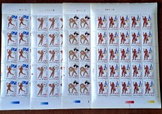 TIMBRE ROMANIA LP1346/1994 -Anul International al Sportului -Set 4 coli -MNH