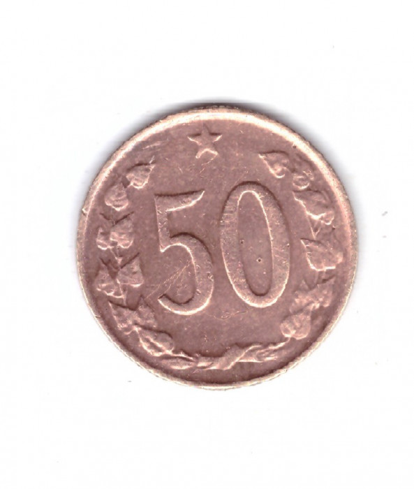 Moneda Cehoslovacia 50 haleru / haler 1969, stare buna, curata