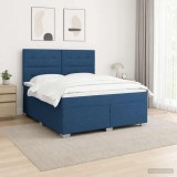 Cumpara ieftin Pat boxspring cu saltea albastru 160 x 200 cm Tesatura