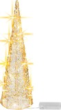 Decoratiune luminoasa de Craciun tip brad, 20 LED alb cald, 40 cm