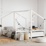 Cadru de pat pentru copii, alb, 2x(90x200)cm, lemn masiv de pin GartenMobel Dekor, vidaXL