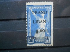 1924 COLONII FRANCEZE ,LIBAN COTA 34$ foto