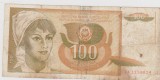 BANCNOTA 100 DINARI 1 III 1990 JUGOSLAVIA