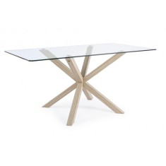 Masa blat sticla May 160 cm x 90 cm x 76 h