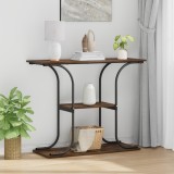 vidaXL Masă de consolă Stejar afumat 101 x 35 x 80.5 cm Lemn compozit