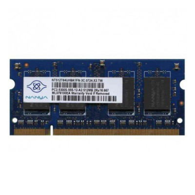 Memorie laptop Nanya KIT 1GB 2X512MB DDR2-667 PC2-5300 NON-ECC foto