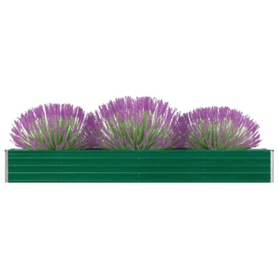 Gossi strat inaltat de gradina, verde, 320x40x45 cm, otel galvanizat foto