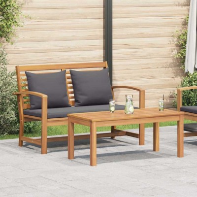vidaXL Bancă de grădină natural 110 x 64 x 76.5 cm Lemn masiv de tec 42006407 foto