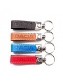 Breloc cheie din piele Eco Dacia Maro deschis