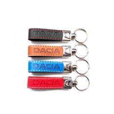 Breloc cheie din piele Eco Dacia Maro deschis