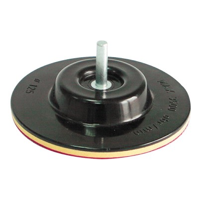 SUPORT DISC ABRAZIV AUTO-ADEZIV GUMAT CU TIJA / 125MM foto