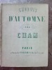 CROQUIS D&#039;AUTOMNE, CHAM, PARIS 1852, Caricaturi Franceze, Ilustratii Lemn, Arta, Istoria Artei