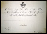 P.001 INVITATIE CURTEA PRINCIARA PRINCIPATUL WALDECK und PYRMONT