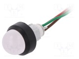 Lampă LED convexă roşie/verde 24VDC 24VAC &Oslash;13mm POLAM-ELTA