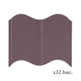 Bordura gazon din plastic, maro, set 32 buc, 5.1 m x 120 mm, Strend Pro