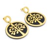 Cercei Inox Dama Copacul Vietii Black&amp;Gold Cod 237B